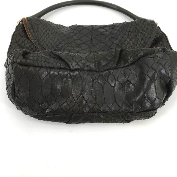 MaxMara Fold Over Leather Hobo Handle Bag - Picture 3 of 8